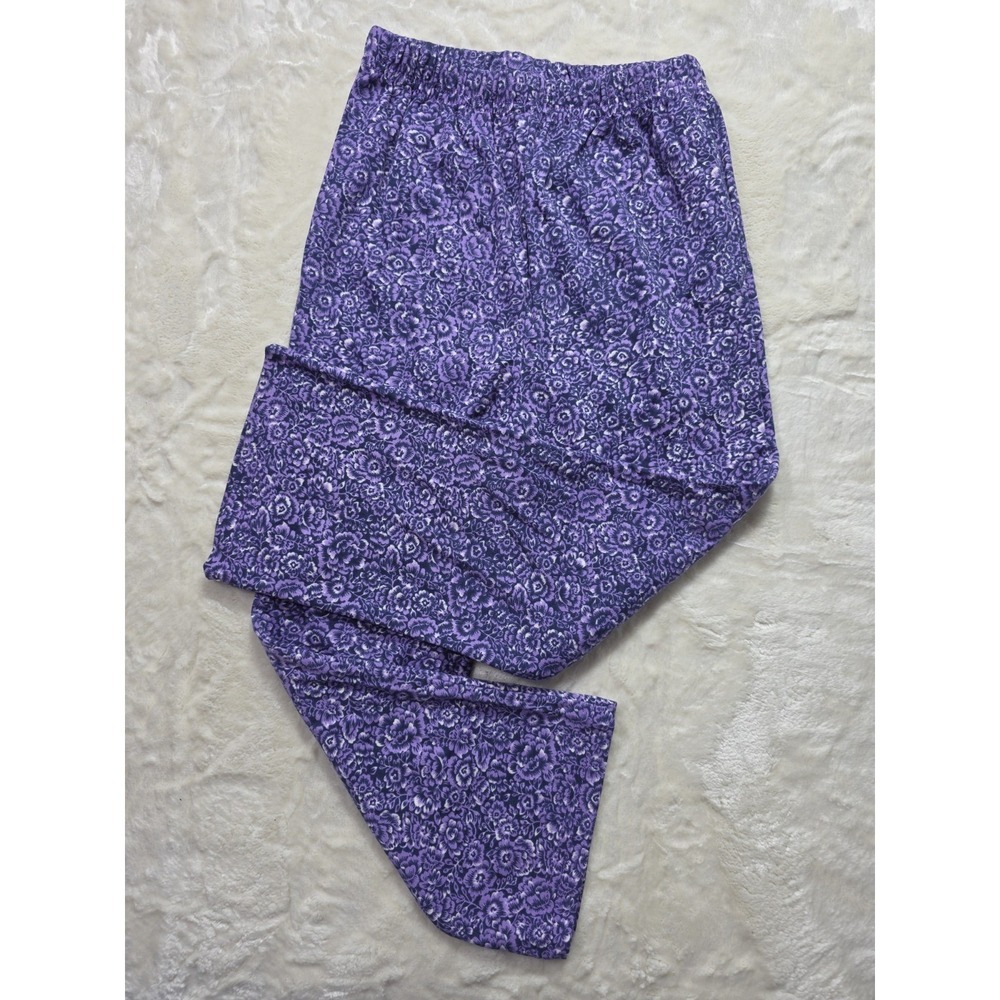 Vintage Specialty Kids Purple Fleece Hoodie Floral Pants Outfit Set 3T NWT - Picture 4 of 7